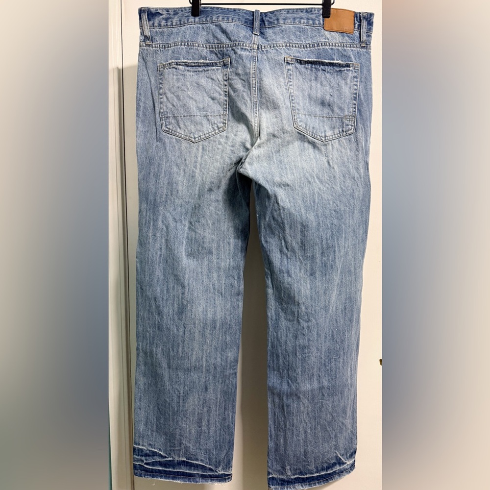 Aeropostale Relaxed Fit Jeans 40x34 Light Wash 100% Cotton Denim - Picture 11 of 16